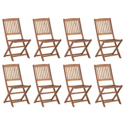 Tuinstoelen 8 st inklapbaar massief acaciahout