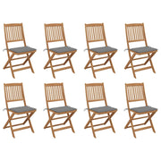 Tuinstoelen 8 st inklapbaar massief acaciahout