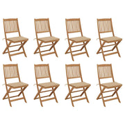 Tuinstoelen inklapbaar massief acaciahout 8 stuks