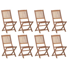 Tuinstoelen 8 St Inklapbaar Met Kussens Massief Acaciahout Wijnrood