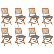 Tuinstoelen 8 st inklapbaar massief acaciahout
