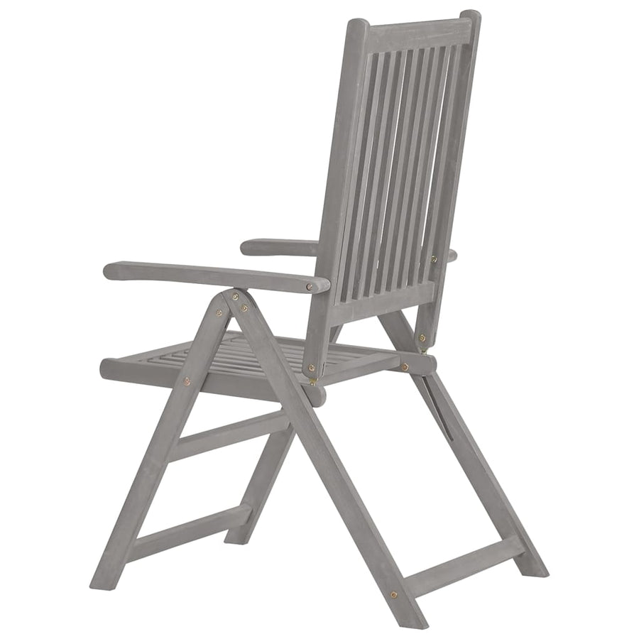 Tuinstoelen Verstelbaar Met Kussens Acaciahout Grijs 8