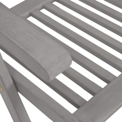 Tuinstoelen Verstelbaar Met Kussens Acaciahout Grijs 8