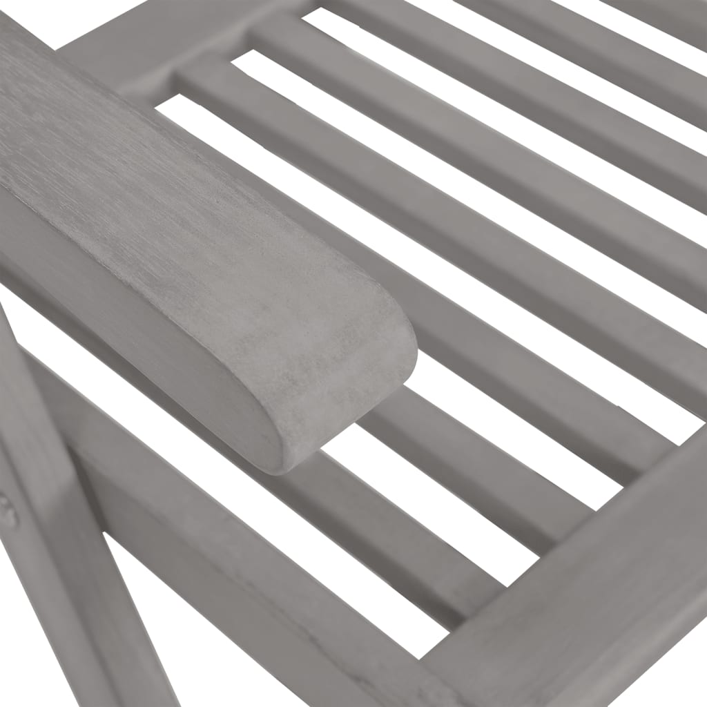 Tuinstoelen Verstelbaar Met Kussens Acaciahout Grijs 8