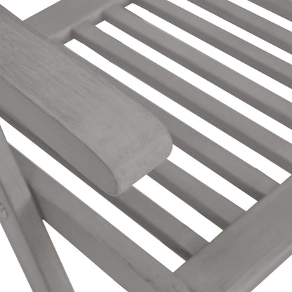 Tuinstoelen Verstelbaar Met Kussens Acaciahout Grijs 8
