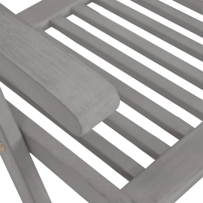 Tuinstoelen Verstelbaar Met Kussens Acaciahout Grijs 8