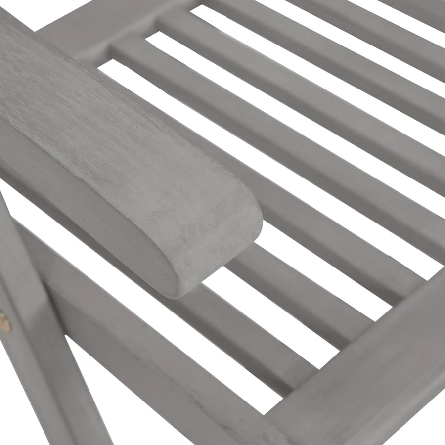 Tuinstoelen Verstelbaar Met Kussens Acaciahout Grijs 8