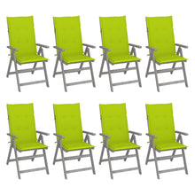 Tuinstoelen Verstelbaar Met Kussens Acaciahout Grijs 8