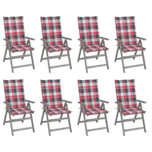 Tuinstoelen Verstelbaar Met Kussens Acaciahout Grijs 8