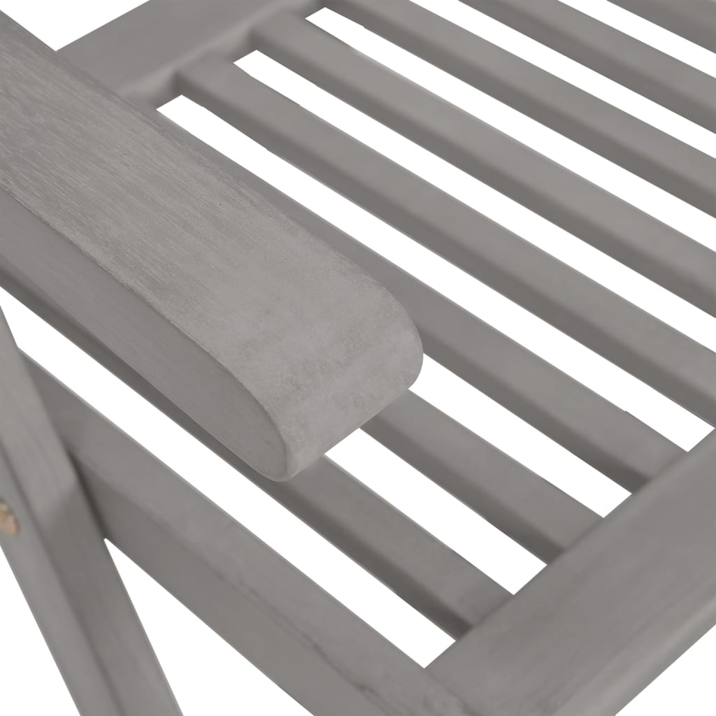 Tuinstoelen Verstelbaar Met Kussens Acaciahout Grijs 8