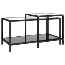 -Delige Salontafelset Gehard Glas Transparant en zwart