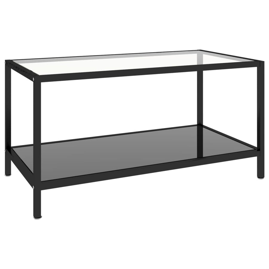 -Delige Salontafelset Gehard Glas Transparant en zwart