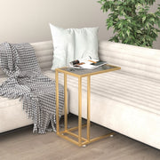 Computer side table 50x35x65 cm tempered glass black