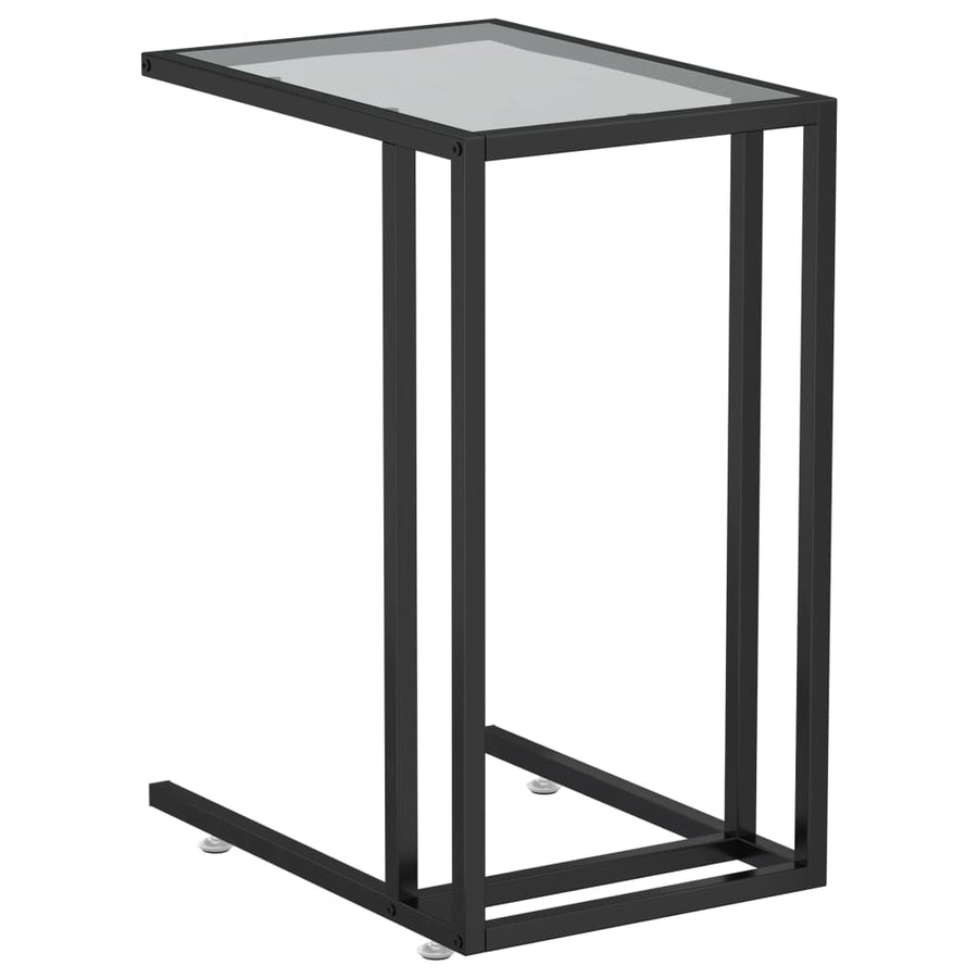 Computer Bijzettafel 50X35X65 Cm Gehard Glas Zwart