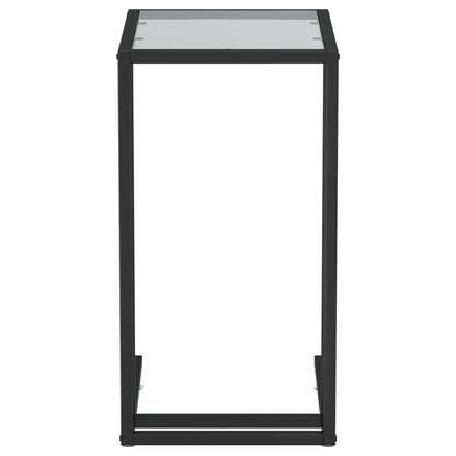 Computer Bijzettafel 50X35X65 Cm Gehard Glas Zwart