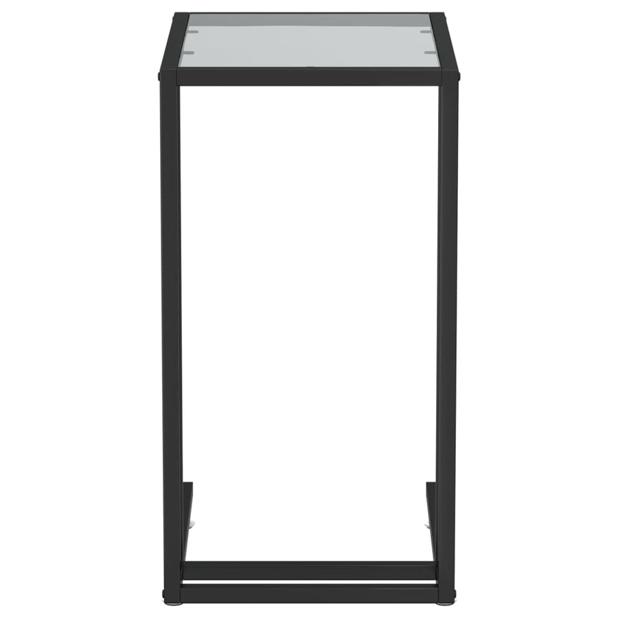 Computer Bijzettafel 50X35X65 Cm Gehard Glas Zwart