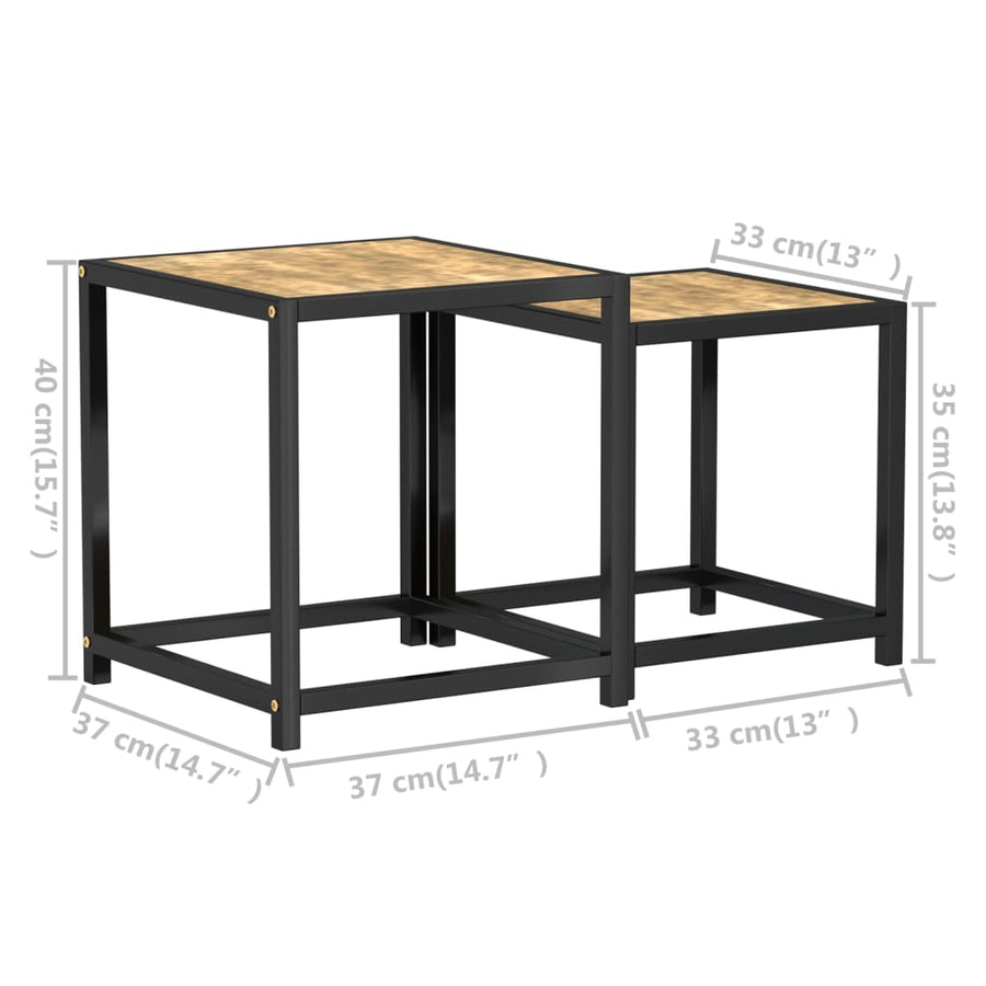 Salontafels Mdf Zwart en geel