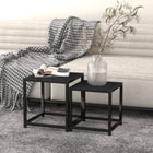 Salontafelset 2 stuks MDF zwart 37x37x40 cm