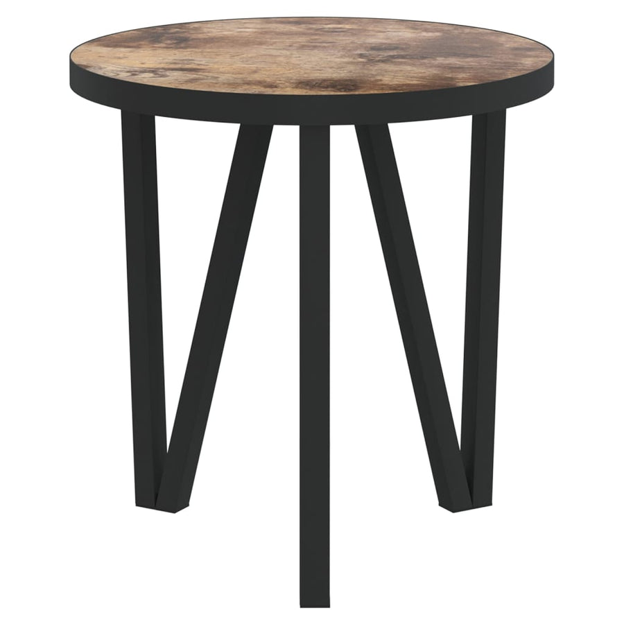 Salontafel Ø35 Cm Mdf Zwart en geel