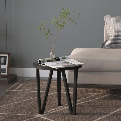 Salontafel Ø35 Cm Mdf Zwart