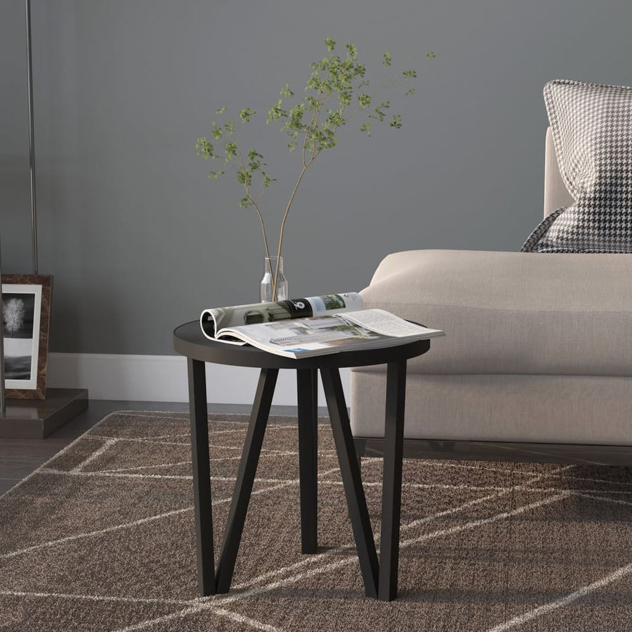 Salontafel Ø35 Cm Mdf Zwart