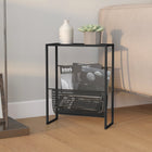 Magazine rack 35x15x45 cm steel black