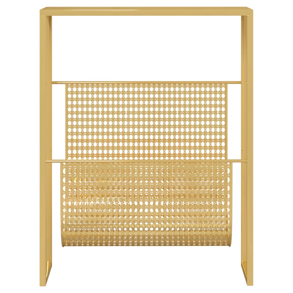 Tijdschriftenrek 35X5X45 Cm Staal Kleurig Goud