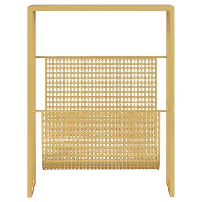 Tijdschriftenrek 35X5X45 Cm Staal Kleurig Goud