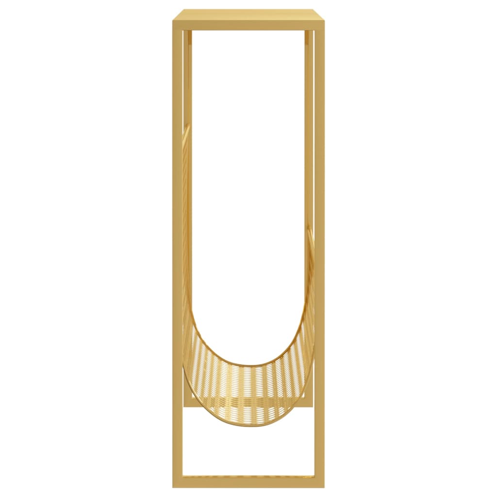 Tijdschriftenrek 35X5X45 Cm Staal Kleurig Goud