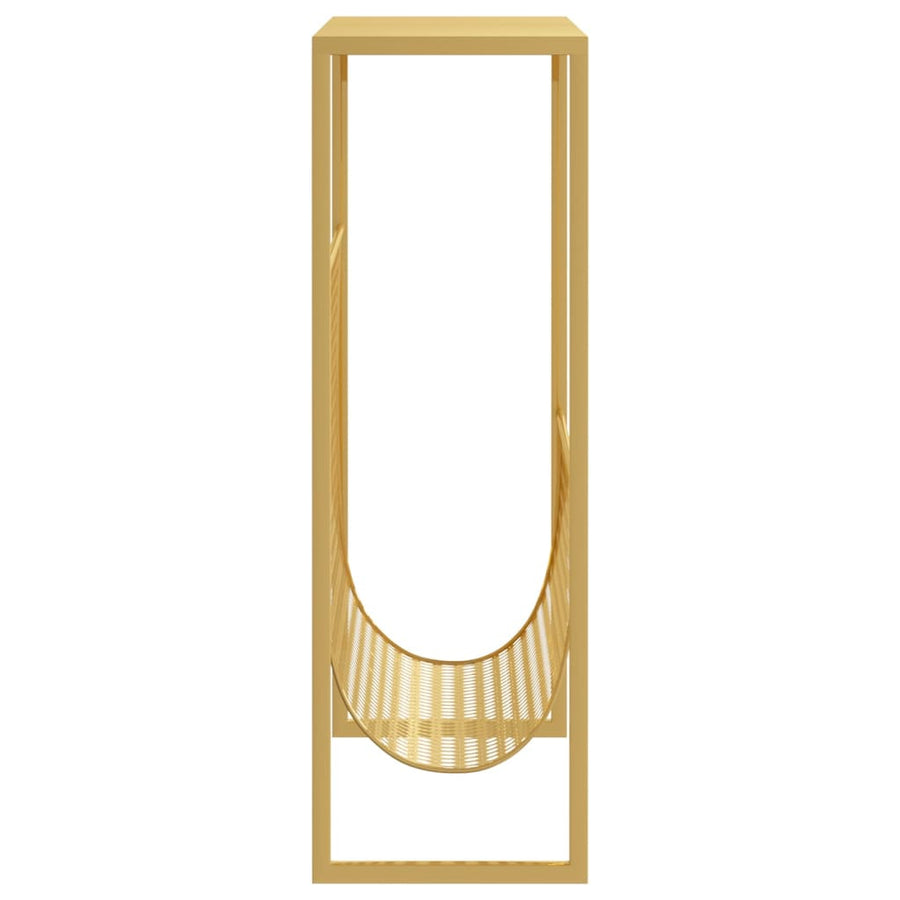 Tijdschriftenrek 35X5X45 Cm Staal Kleurig Goud