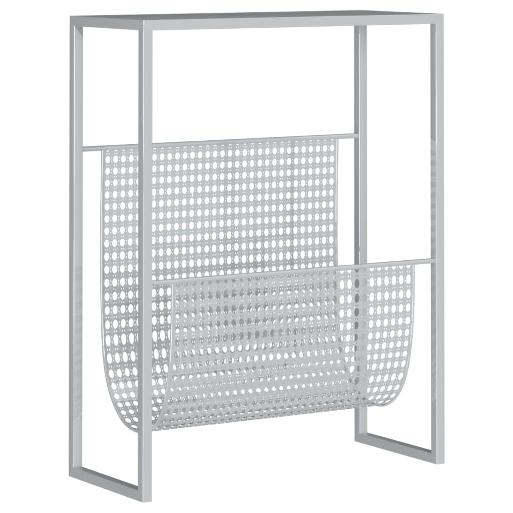 Tijdschriftenrek 35X5X45 Cm Staal Kleurig Zilver