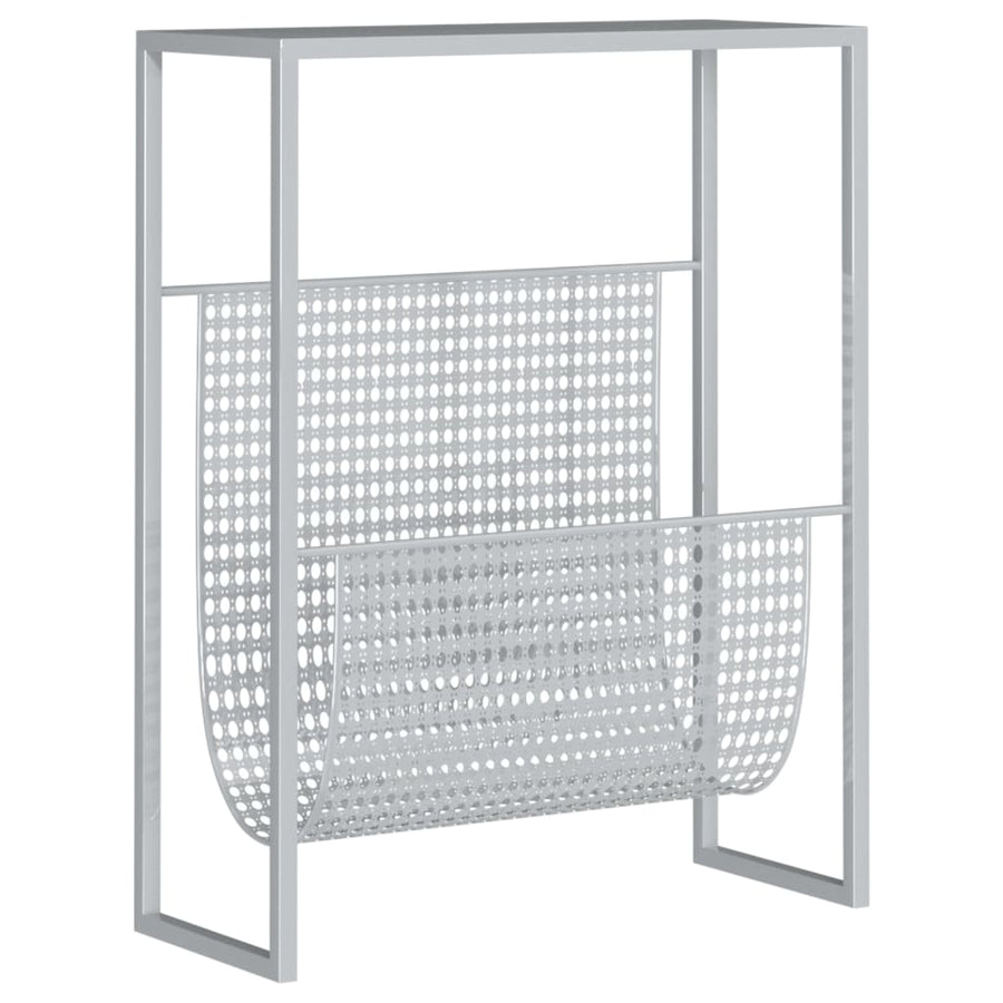 Tijdschriftenrek 35X5X45 Cm Staal Kleurig Zilver