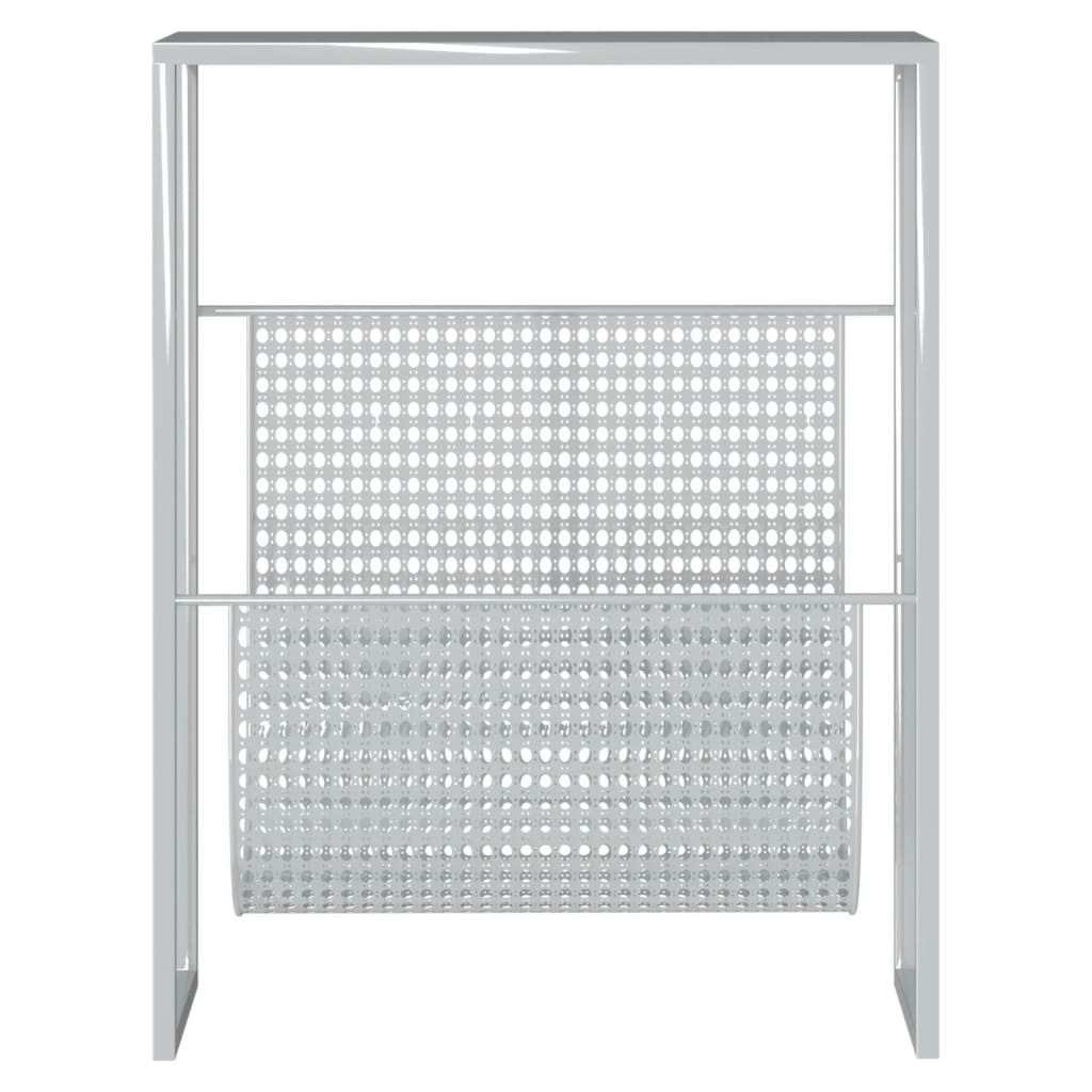 Tijdschriftenrek 35X5X45 Cm Staal Kleurig Zilver