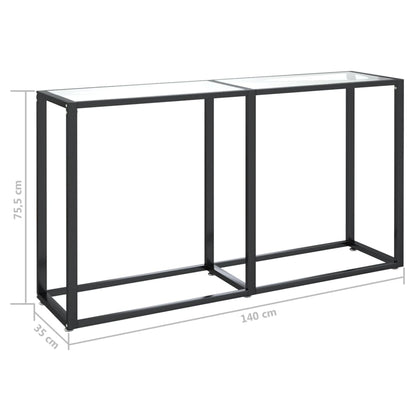 Wandtafel 40X35X75,5 Cm Gehard Glas Transparant 140 x 35 x 75.5 cm Doorzichtig