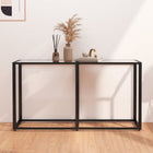 Wandtafel 140x35x75,5 cm glas staal