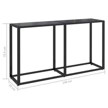 Wandtafel 40X35X75,5 Cm Gehard Glas 140 x 35 x 75.5 cm Zwart