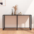 Wandtafel 140x35x75,5 cm glas zwart