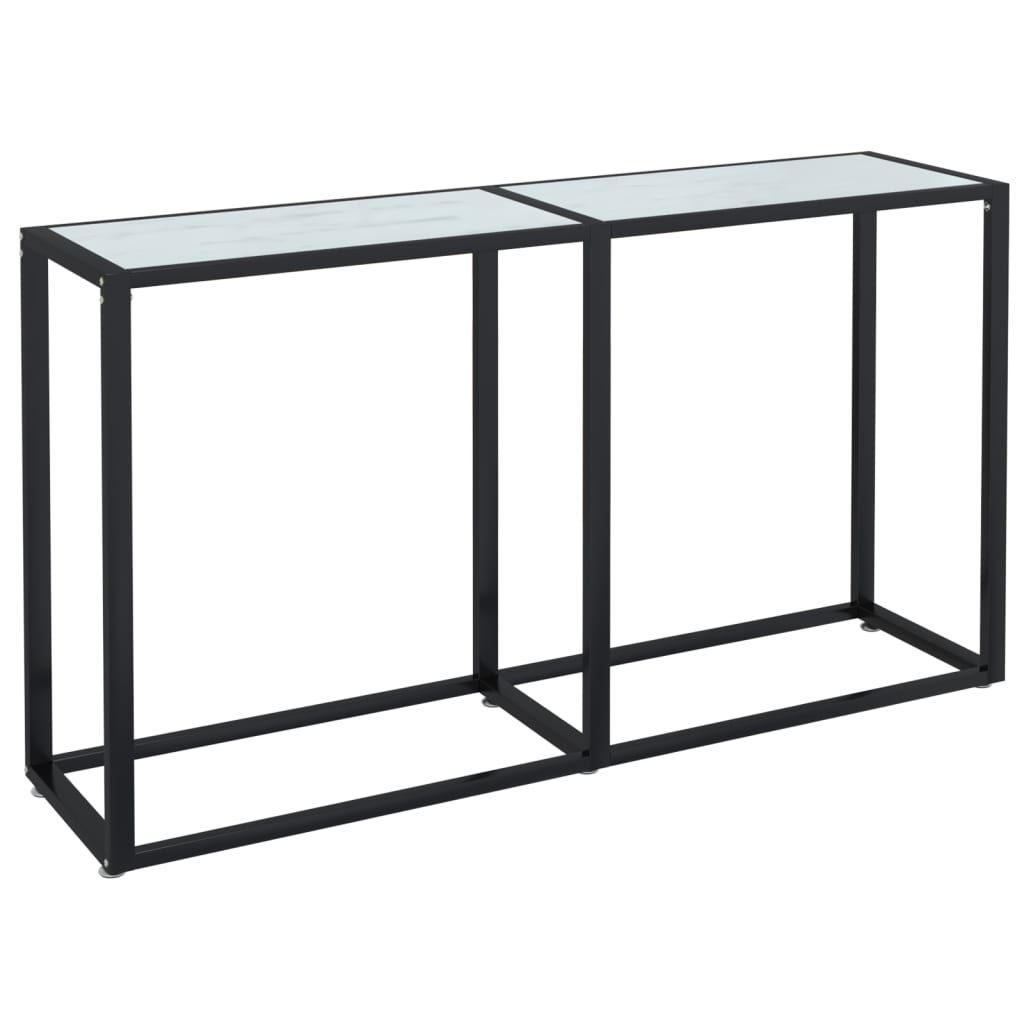 Wandtafel 40X35X75,5 Cm Gehard Glas Witmarmerkleurig 140 x 35 x 75.5 cm Wit marmer