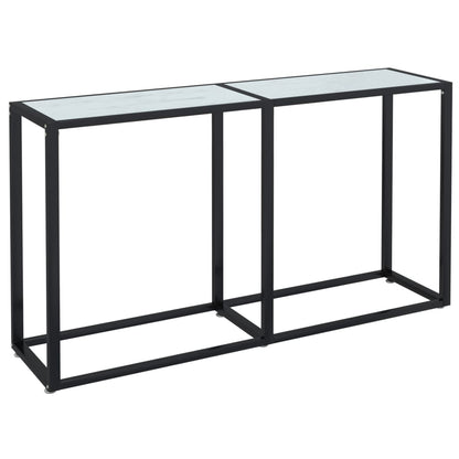 Wandtafel 40X35X75,5 Cm Gehard Glas Witmarmerkleurig 140 x 35 x 75.5 cm Wit marmer