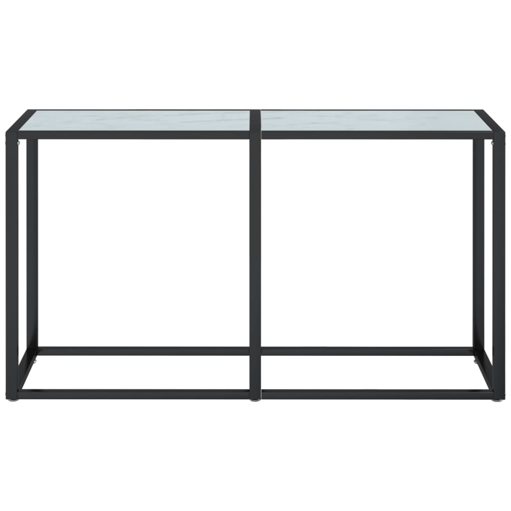 Wandtafel 40X35X75,5 Cm Gehard Glas Witmarmerkleurig 140 x 35 x 75.5 cm Wit marmer