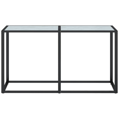 Wandtafel 40X35X75,5 Cm Gehard Glas Witmarmerkleurig 140 x 35 x 75.5 cm Wit marmer