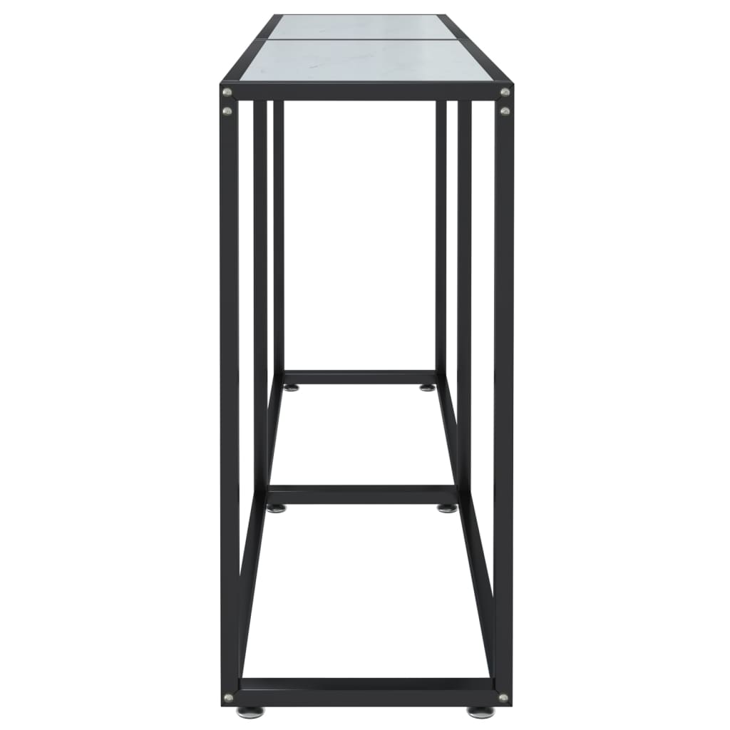 Wandtafel 40X35X75,5 Cm Gehard Glas Witmarmerkleurig 140 x 35 x 75.5 cm Wit marmer