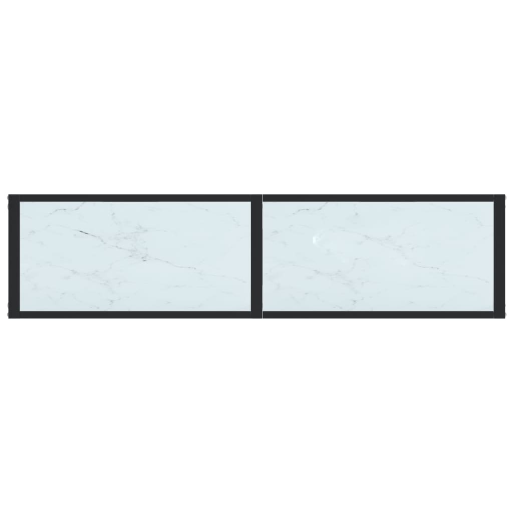 Wandtafel 40X35X75,5 Cm Gehard Glas Witmarmerkleurig 140 x 35 x 75.5 cm Wit marmer