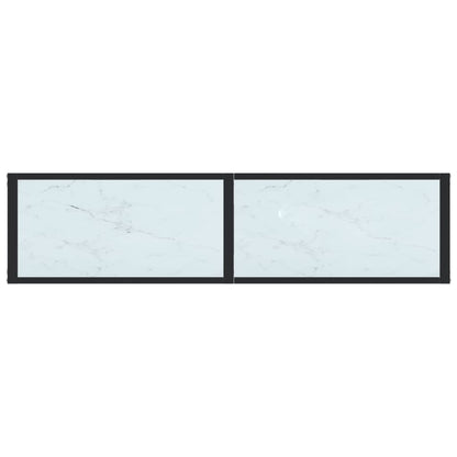 Wandtafel 40X35X75,5 Cm Gehard Glas Witmarmerkleurig 140 x 35 x 75.5 cm Wit marmer