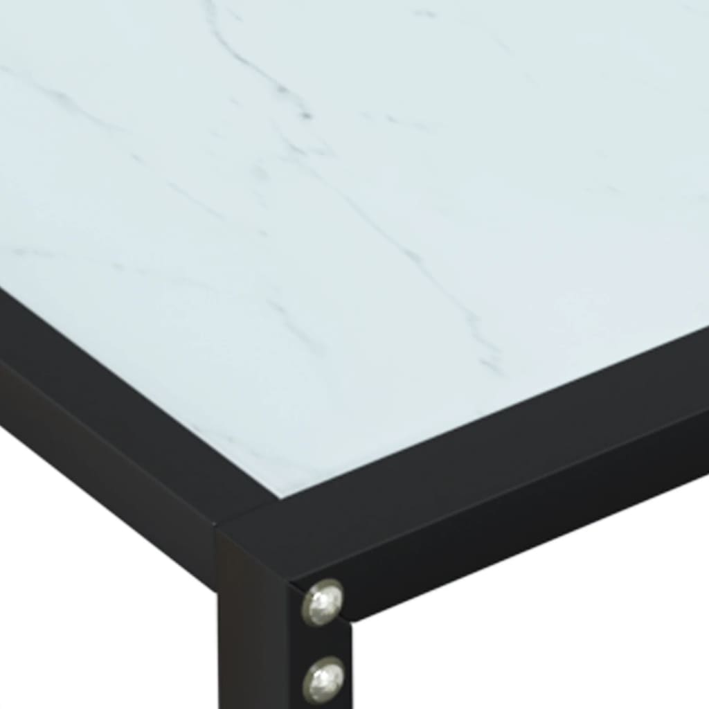 Wandtafel 40X35X75,5 Cm Gehard Glas Witmarmerkleurig 140 x 35 x 75.5 cm Wit marmer