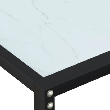 Wandtafel 40X35X75,5 Cm Gehard Glas Witmarmerkleurig 140 x 35 x 75.5 cm Wit marmer