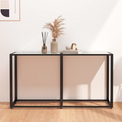 Wandtafel 40X35X75,5 Cm Gehard Glas Witmarmerkleurig 140 x 35 x 75.5 cm Wit marmer