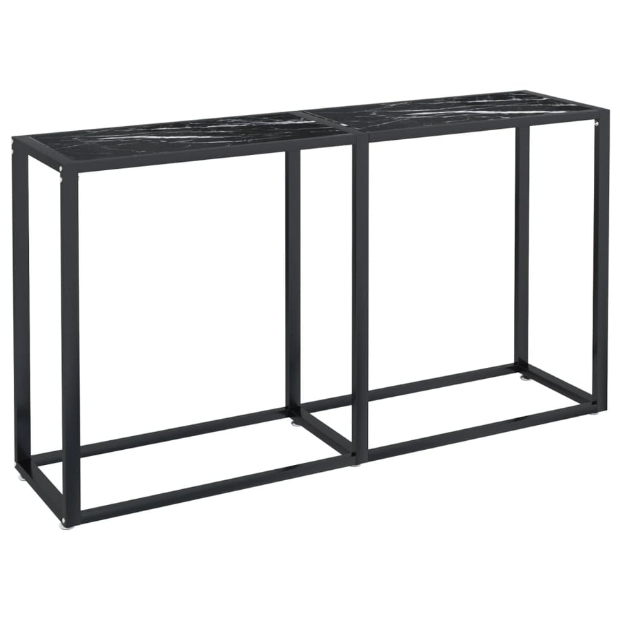 Wandtafel 40X35X75,5 Cm Gehard Glas Zwartmarmerkleurig 140 x 35 x 75.5 cm Zwart marmer