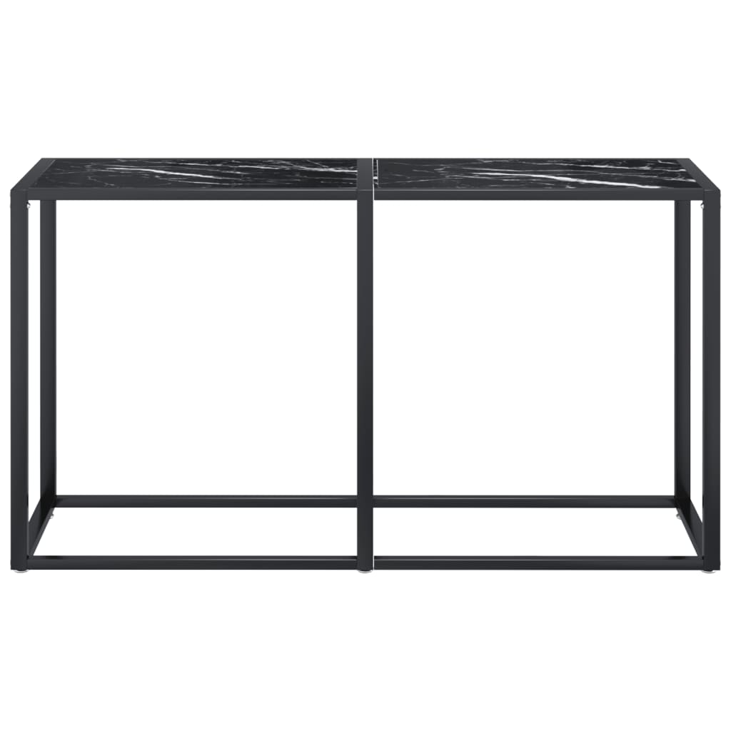Wandtafel 40X35X75,5 Cm Gehard Glas Zwartmarmerkleurig 140 x 35 x 75.5 cm Zwart marmer