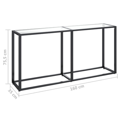 Wandtafel 60X35X75,5 Cm Gehard Glas Transparant 160 x 35 x 75.5 cm Doorzichtig